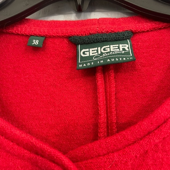 Geiger Collections Red Blazer vintage 100% wool made in Australia vintage - Picture 3 of 8